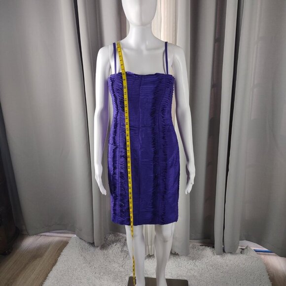 Calvin Klein Purple, Above Knee, Bodycon Cocktail, Prom Semi Formal Dress Size 6 - Picture 6 of 11